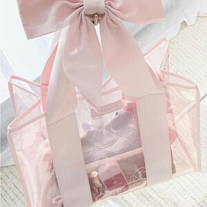 case-mate Pink Transparent Tote with Bow Accent